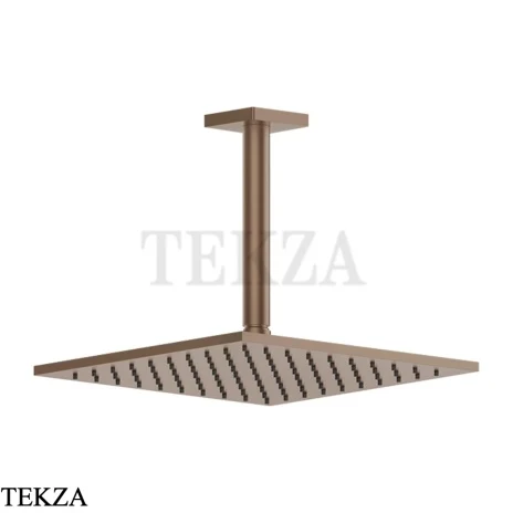 Gessi RILIEVO Потолочная душевая лейка с кронштейном 59155-708, Copper Brushed PVD