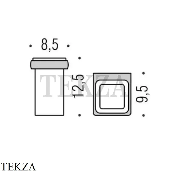 Colombo Lulu Стакан настенный, стекло матовое B6202.CR, хром глянец