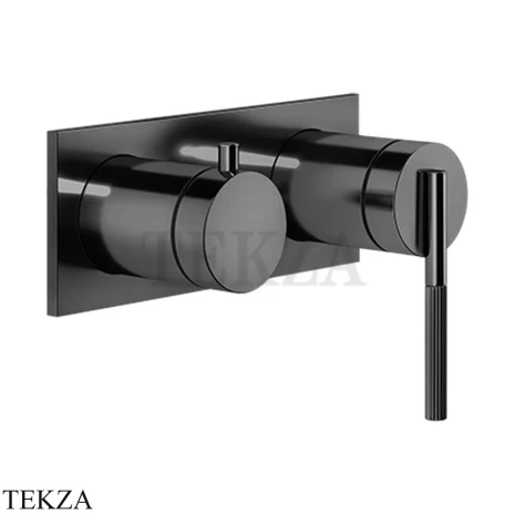 Gessi INGRANAGGIO Смеситель для душа на планке, 2 потока, внешняя часть 63579-706, Black Metal PVD