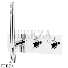 FIMA Carlo Frattini Spillo UP Термостат для душа, 2 потока, с гарнитуром, внешняя часть F3049WX3BS, белый матовый