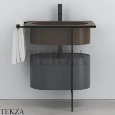 Cielo Kyros Модульная система умывальника с тумбой, Fango-черный Cielo Kyros Модульная система умывальника с тумбой, Fango-черный