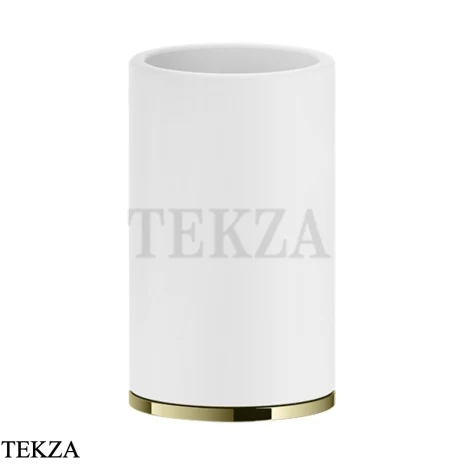 Gessi INCISO accessories Стакан настольный, композит белый 58531-710, Brass PVD