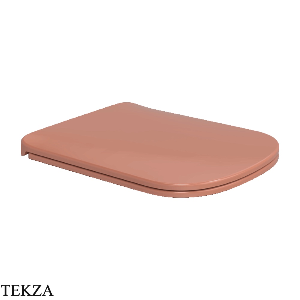 Flaminia Play сиденье с крышкой Slim с микролифтом 36×44,5×4,2 см, терракотовый Terracotta глянец