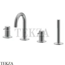 Newform X-Steel 316 Смеситель на борт ванны с гарнитуром 69682XC.50.050, INOX Stainless steel