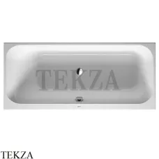 Duravit Happy D.2 Ванна встраиваемая прямоугольная, с наклоном для спины слева 700312000000000, акрил, белый глянец
