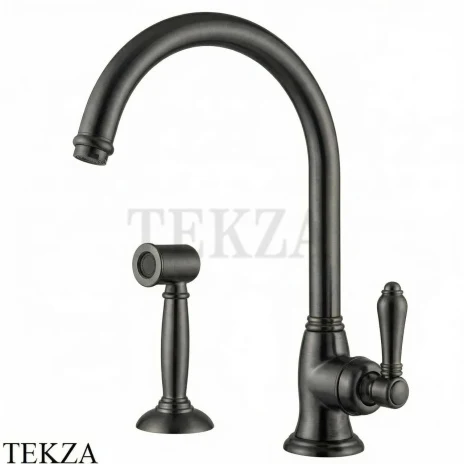 Nicolazzi Cucina Смеситель для кухни с поворотным изливом и отдельным душем, Brushed black nichel