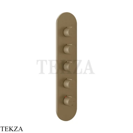 Gessi Ingranaggio-Anello Термостат для душа, 4 потока, внешняя часть 43068-791, Deep Bronze Br. PVD