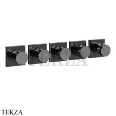 Gessi Incastri Термостат для душа 4 потока, внешняя часть 75338-706, Black Metal PVD