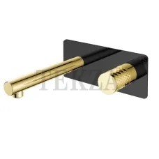 Boheme Stick Смеситель для раковины из стены, комплект Stick 125-BG Black DIAMOND Gold