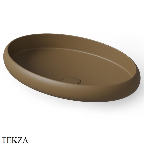 Dea Design Washbasins Раковина настольная овальная Solid Surface DD9088 600 1, Dark Camel №1