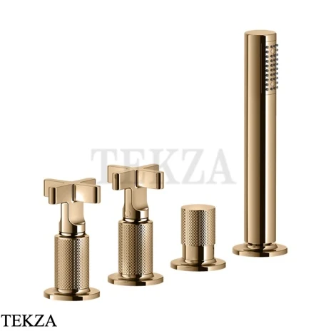 Gessi INCISO+ Смеситель для ванны без излива 58143-735, Warm Bronze PVD