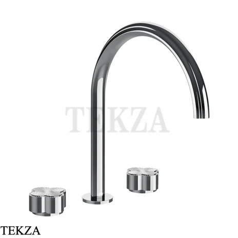 Gessi Ludovica Смеситель для раковины высокий crystals, без гарнитуры 76316-031, хром глянец