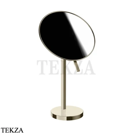 Gessi Pelle Tresse Зеркало косметическое поворотное х2, без подсветки 74573-720, Nickel PVD