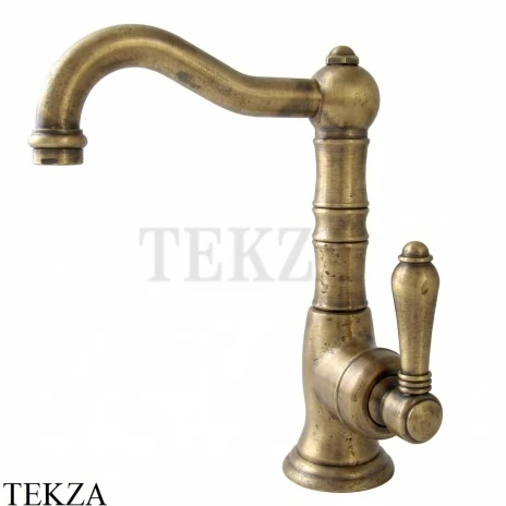 Nicolazzi Cinquanta Смеситель для раковины высокий, без гарнтирура El Capitan, 3458TCOG75C, Raw Brass