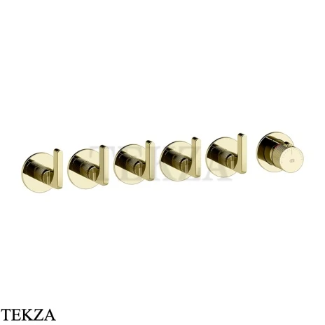 Gessi INCISO SHOWER Термостатический смеситель, 5 потоков, внешняя часть 58340-710, Brass PVD