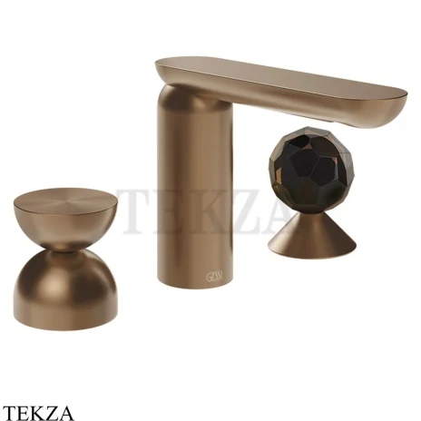 Gessi Perle Смеситель для раковины на 3 отв., без гарнитура 74928-708, медь Brushed