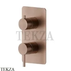 Newform X-Steel 316 Смеситель для душа 2 потока, внешняя часть, 69673EX.59.067, PVD Brushed copper bronze Newform X-Steel 316 Смеситель для душа 2 потока, внешняя часть, 69673EX.59.067, PVD Brushed copper bronze