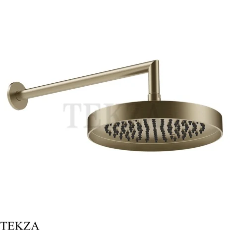 Gessi Incastri Верхняя лейка D25 с кронштейном из стены 63045-149, нерж. сталь Brush / никель Brushed