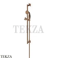 Zucchetti Bellagio Штанга с ручным душем и держателем Z93126.P21, brushed chocolate PVD