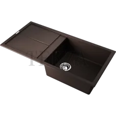 Omoikiri Sumi 100 Кухонная мойка Tetogranit прямоугольная с крылом 4993658 темный шоколад