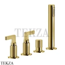 Gessi INCISO Смеситель для ванны, наполнение через слив-перелив 58043-246, Gold PVD