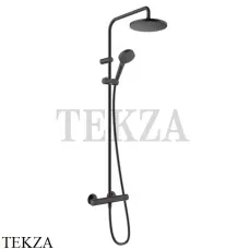 Hansgrohe Vernis Blend Showerpipe 200 1jet Душевая колонна с термостатом 26276670, черный матовый Hansgrohe Vernis Blend Showerpipe 200 1jet Душевая колонна с термостатом 26276670, черный матовый