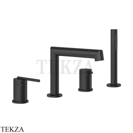 Gessi INGRANAGGIO Смеситель на борт ванны, с гарнитуром 63537-299, Black XL
