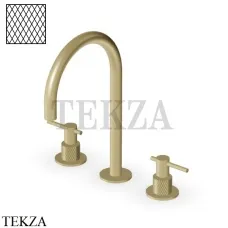 Zucchetti Helm Diagonal Смеситель для раковины, без донного клапана ZHL516.XP31G3, brushed british gold PVD