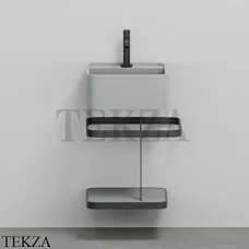 Cielo Les Petites Quadrato Консоль с раковиной LPLAQ35, керамическая полка, Brina Cielo Les Petites Quadrato Консоль с раковиной LPLAQ35, керамическая полка, Brina