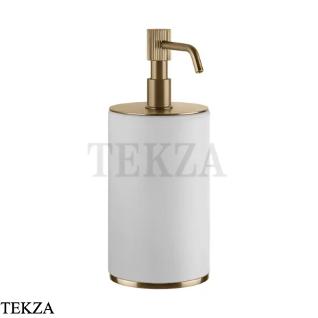 Gessi VENTI20 Дозатор для жидкого мыла настольный белый 65437-726, Warm Steel Br. PVD