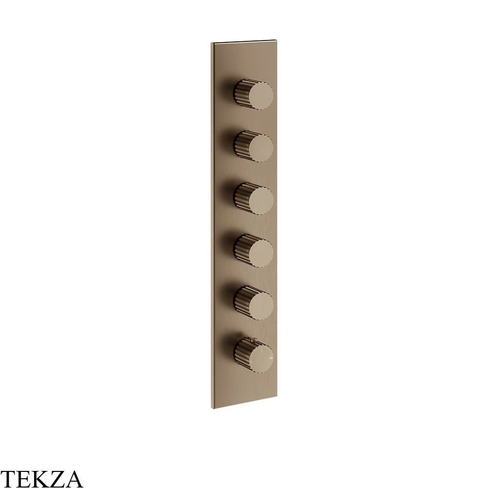 Gessi Incastri Термостат для душа 5 потоков, внешняя часть 75320-761, бронза Coffee