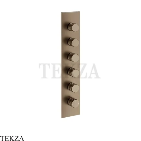 Gessi Incastri Термостат для душа 5 потоков, внешняя часть 75320-761, бронза Coffee