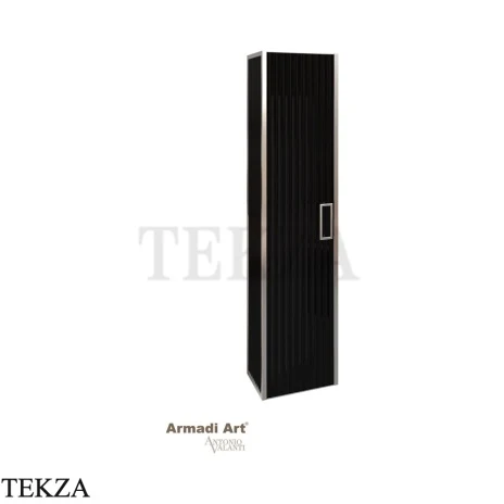 ARMADI ART MONACO Шкаф-пенал 30 см 868-BCR, BLACK (чёрный глянец), хром