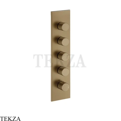 Gessi Incastri Термостат для душа 4 потока, внешняя часть 75318-791, бронза Deep