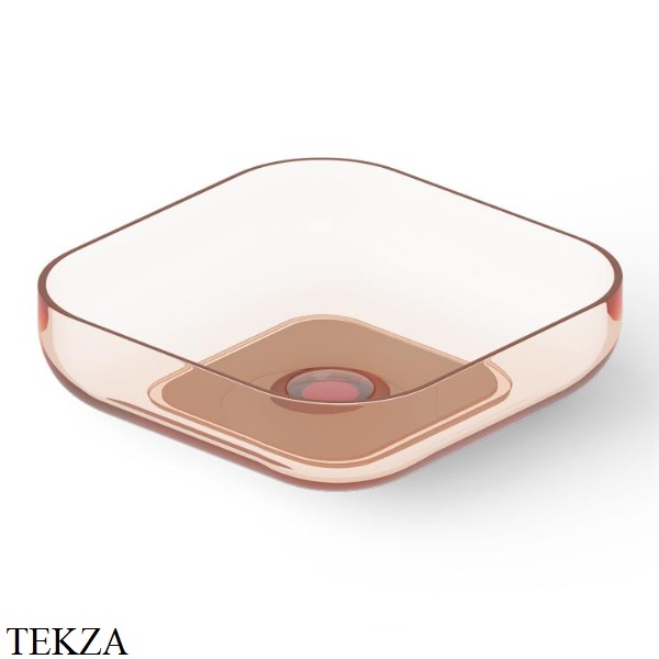 Dea Design Washbasins Раковина настольная 40х40 Glasstech DD9102 400 R9, Brown Copper R9
