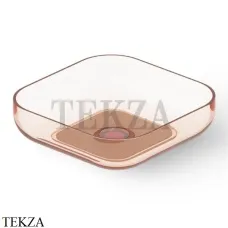 Dea Design Washbasins Раковина настольная 40х40 Glasstech DD9102 400 R9, Brown Copper R9