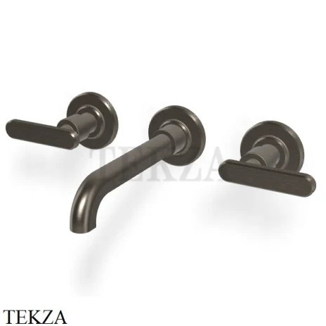 FIMA Carlo Frattini Park Line Смеситель для раковины 3 отв, внешняя часть F1331L/5CS, Brushed black chrome