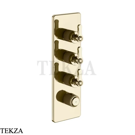 Gessi VENTI20 Термостат для душа, 3 потока, внешняя часть 65204-710, Brass PVD