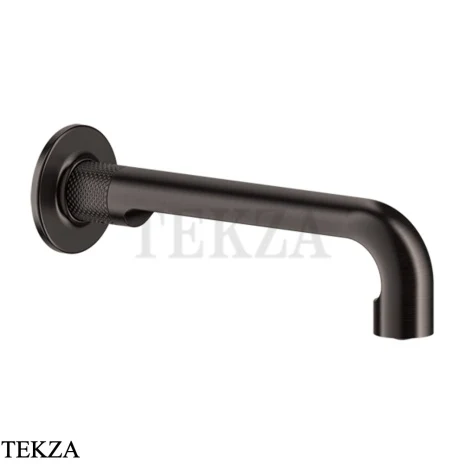 Gessi INCISO Излив для раковины настенный средней длины 58100-707, Black Metal Brushed PVD