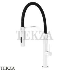 FIMA Carlo Frattini Смеситель для кухни с лейкой Flexi F7047/1BS, белый матовый