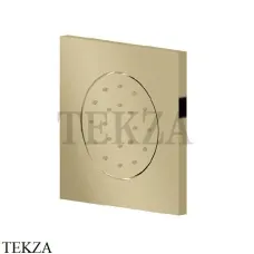 Newform Боковая форсунка квадратная, встраиваемая 563.59.098, PVD Brushed pale gold
