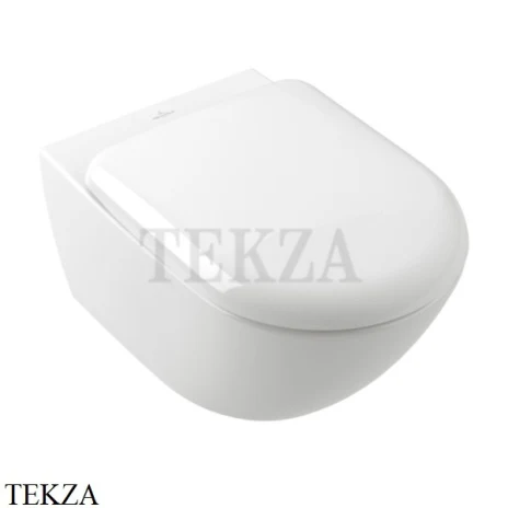 Villeroy & Boch Antao Унитаз подвесной, без ободка смыв Tornado 4674T0R1, сиденье микролифт, белый глянец CeramicPlus