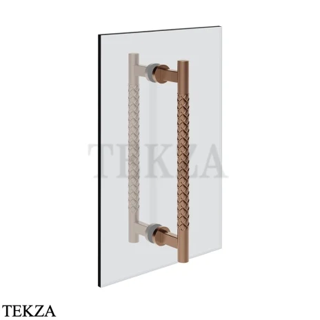 Gessi Pelle Tresse Полотенцедержатель для крепления на стекло, 30 см 78631-708, Copper Brushed PVD