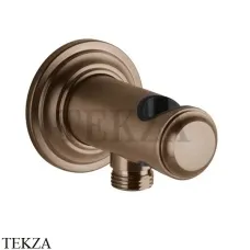Gessi VENTI20 Держатель для душевой лейки с выводом воды 65161-708, Copper Brushed