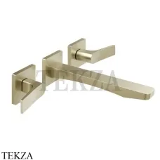 Gessi RILIEVO Смеситель для раковины на 3 отверстия, внешняя часть 59090-727, Brushed Brass
