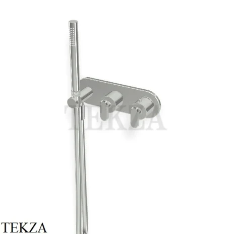 FIMA Carlo Frattini Park Line Термостат для душа, с гарнитуром, внешняя часть F1319WX3CR, хром глянец