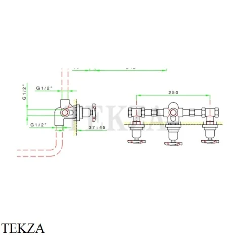 Nicolazzi Внутрення часть для встроенного смесителя C2233DX