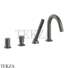 Fantini Nostromo Смеситель на борт ванны с гарнитуром, 50P51665, Matt Gun Metal