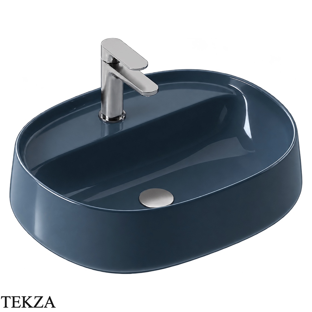 ArtCeram Whisky раковина накладная овальная The.Saniglaze с 1 отверстием WHL003 70 34, Zephyr глянец