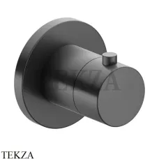 Keuco IXMO Термостат для душа, внешняя часть, круг 59553130001, Хром черный шлифованный